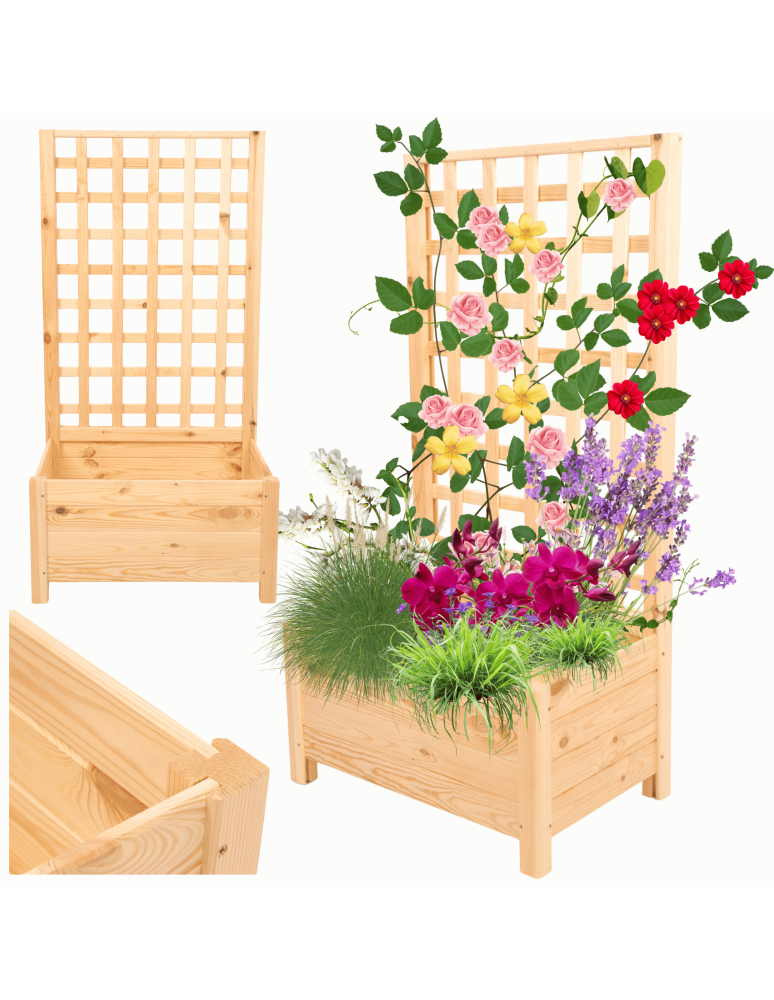 Duże donice ogrodowe- pergole - Drewniana pergola ogrodowa doniczka skrzynka na kwiaty 116x60x40 na nogach - product b2b.wamar.biz 1