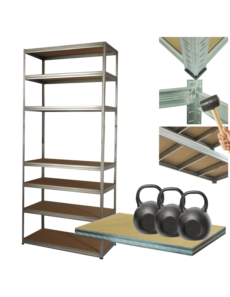 Helios Regały Ocynkowane - Regał metalowy ocynkowany HELIOS 270x110x35cm 7Px350kg .:. - product b2b.wamar.biz 1