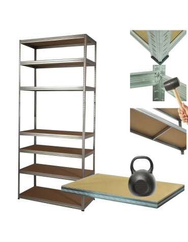 Regał metalowy ocynkowany HELIOS 270x110x40cm 7Px175kg .:.