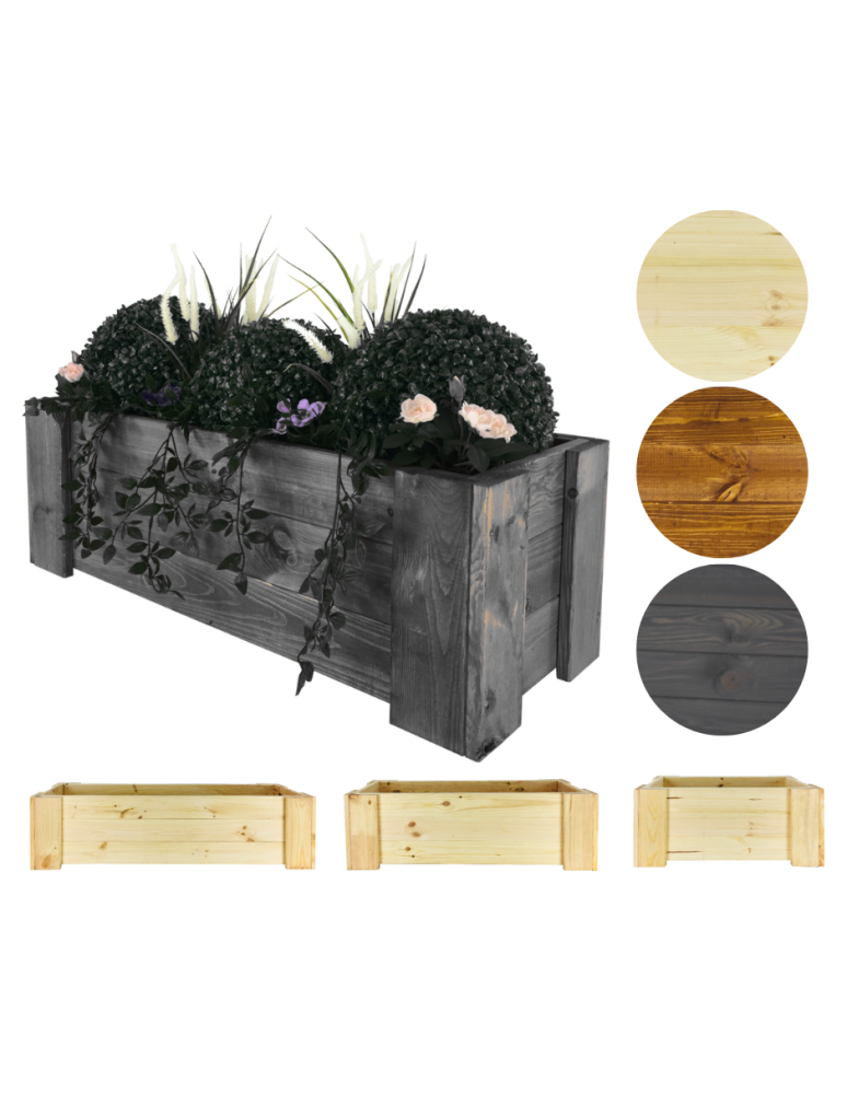 Grządki i Warzywniaki - Drewniana skrzynia balkonowa RDF /szer. 80cm/ Szara - product b2b.wamar.biz 1
