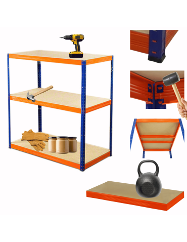 Regał metalowy HELIOS 106x150x40cm 3Px175kg