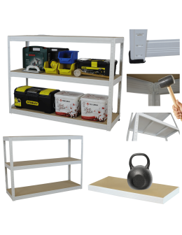 Regał metalowy HELIOS 106x150x35cm 3Px175kg