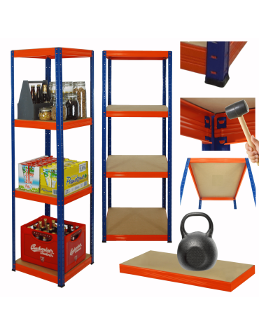 Regał metalowy HELIOS 180x30x30cm  4Px175kg