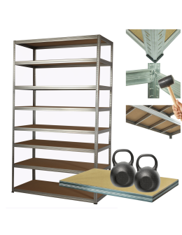 Regał metalowy ocynkowany HELIOS 270x150x45cm 8Px275kg .:.