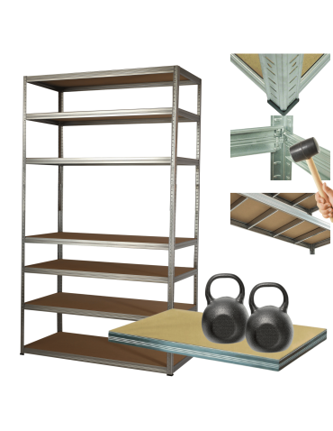 Regał metalowy ocynkowany HELIOS 270x150x60cm 7Px275kg .:.