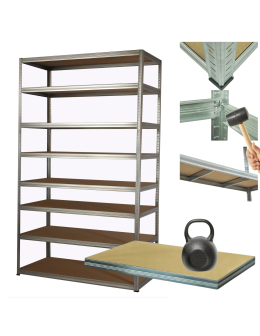 Regał metalowy ocynkowany HELIOS 270x180x30cm 8Px175kg .:.