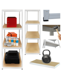 Regał metalowy HELIOS 180x50x50cm 4Px175kg