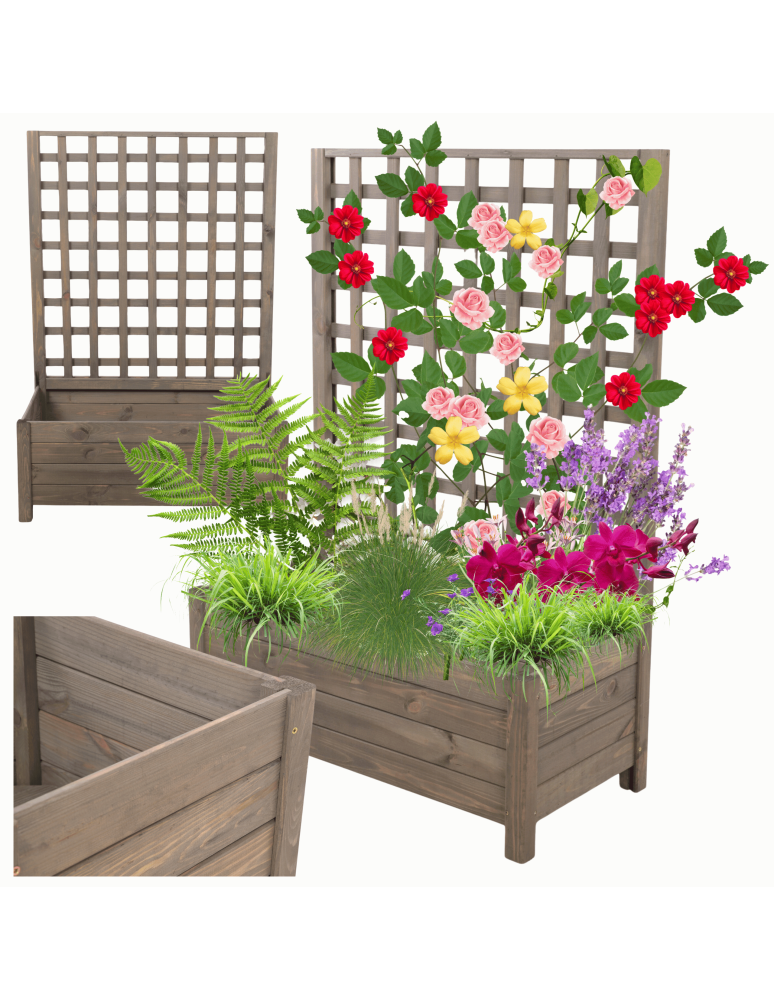 Duże donice ogrodowe- pergole - Drewniana pergola ogrodowa doniczka skrzynka na kwiaty 116x80x40 EKO - product b2b.wamar.biz 1