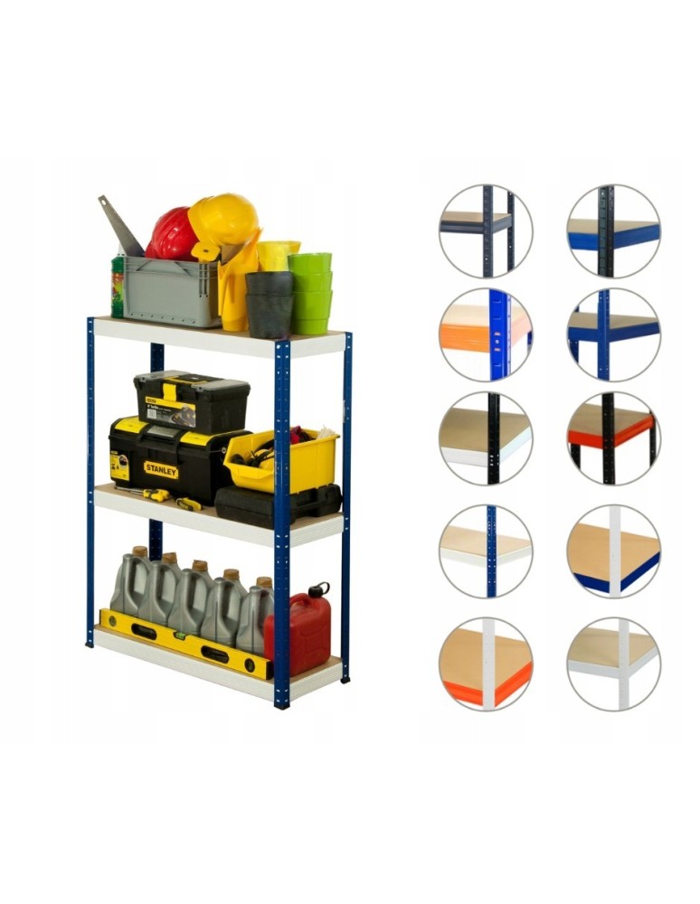 Magazynowe regały metalowe - Regał metalowy HELIOS HNW 106x120x30 3x275kg - product b2b.wamar.biz 1