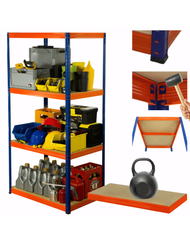 Regał metalowy HELIOS 180x110x35cm 4Px175kg