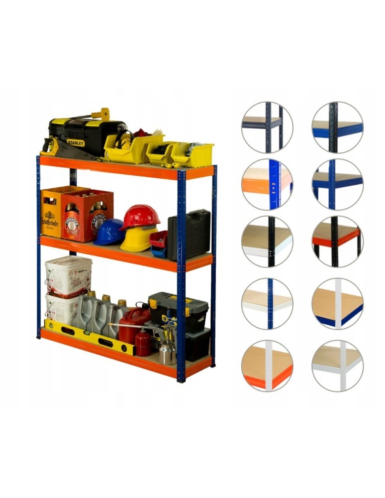 Magazynowe regały metalowe - Regał metalowy HELIOS HNO 90x090x60 3x275kg - product b2b.wamar.biz 1