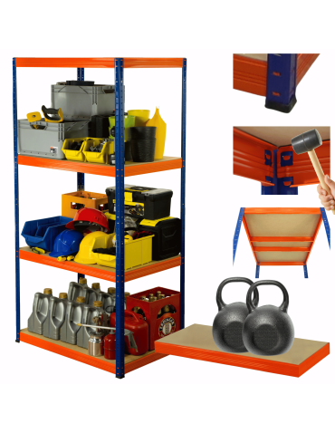 Regał metalowy HELIOS 180x120x60cm 4Px275kg