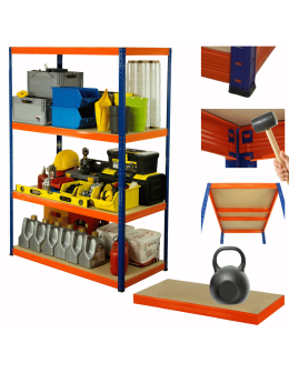 Regał metalowy HELIOS 180x150x35cm 4Px175kg