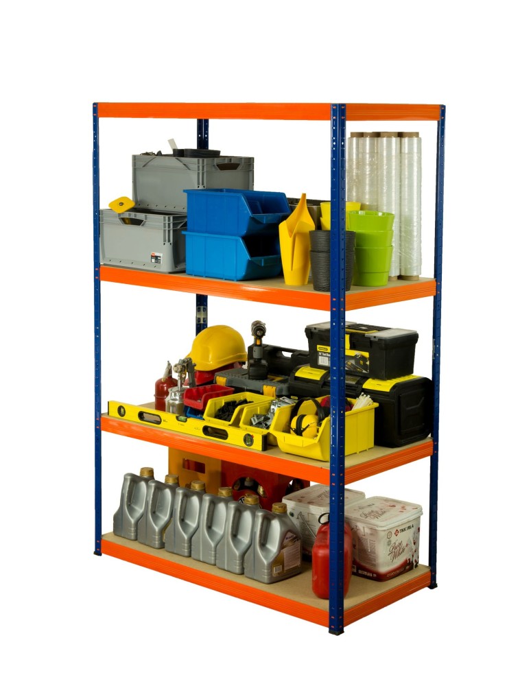 Regały z metalu kolorowe - Regał metalowy HELIOS 180x150x40cm 4Px275kg - product b2b.wamar.biz 2