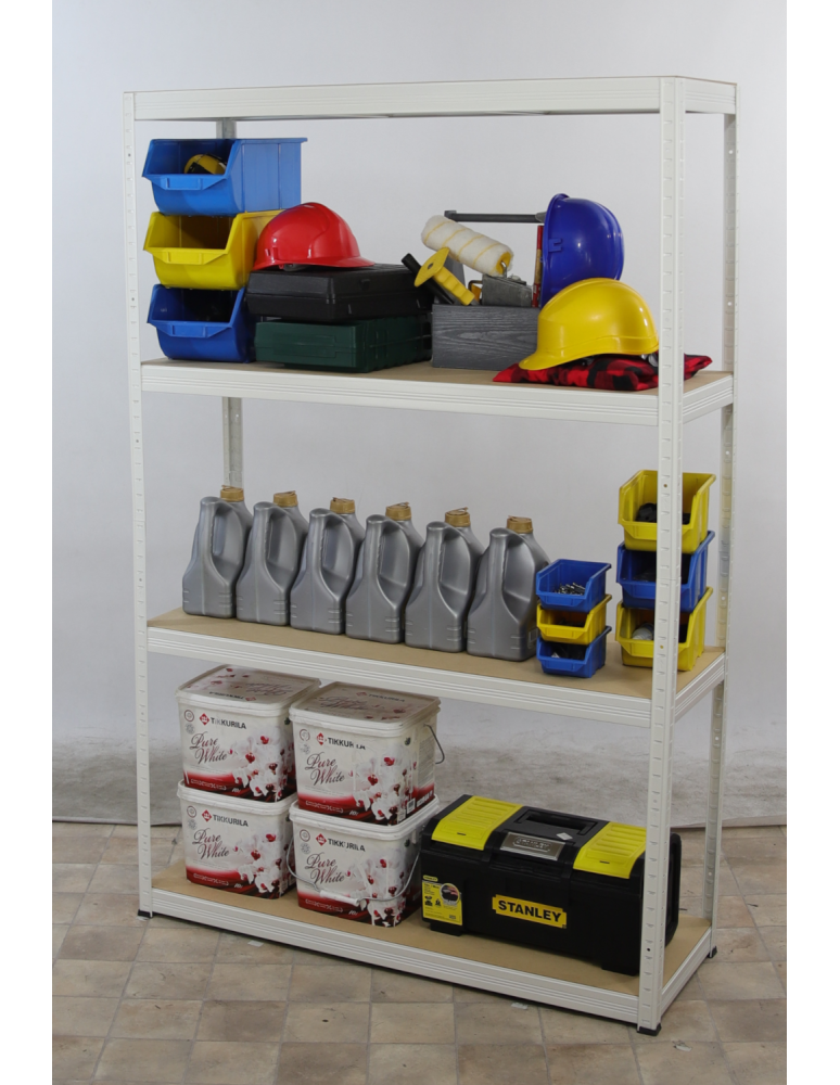 Regały z metalu kolorowe - Regał metalowy HELIOS 180x150x40cm 4Px275kg - product b2b.wamar.biz 2