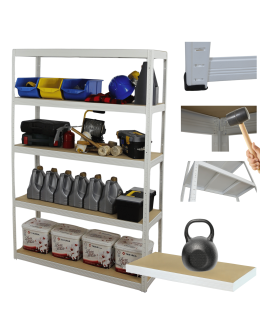 Regał metalowy HELIOS 180x150x50cm 5Px175kg .:.