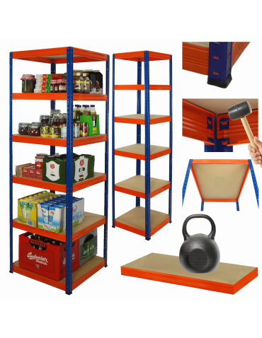 Regał metalowy HELIOS 196x30x30cm 6Px175kg .:.