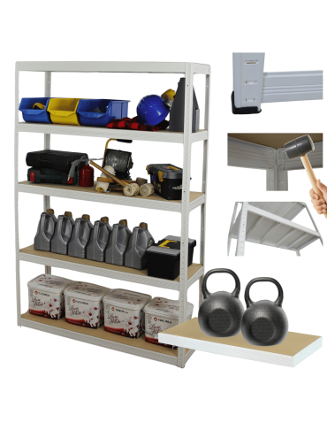 Regał metalowy HELIOS 180x180x30cm 5Px275kg .:.