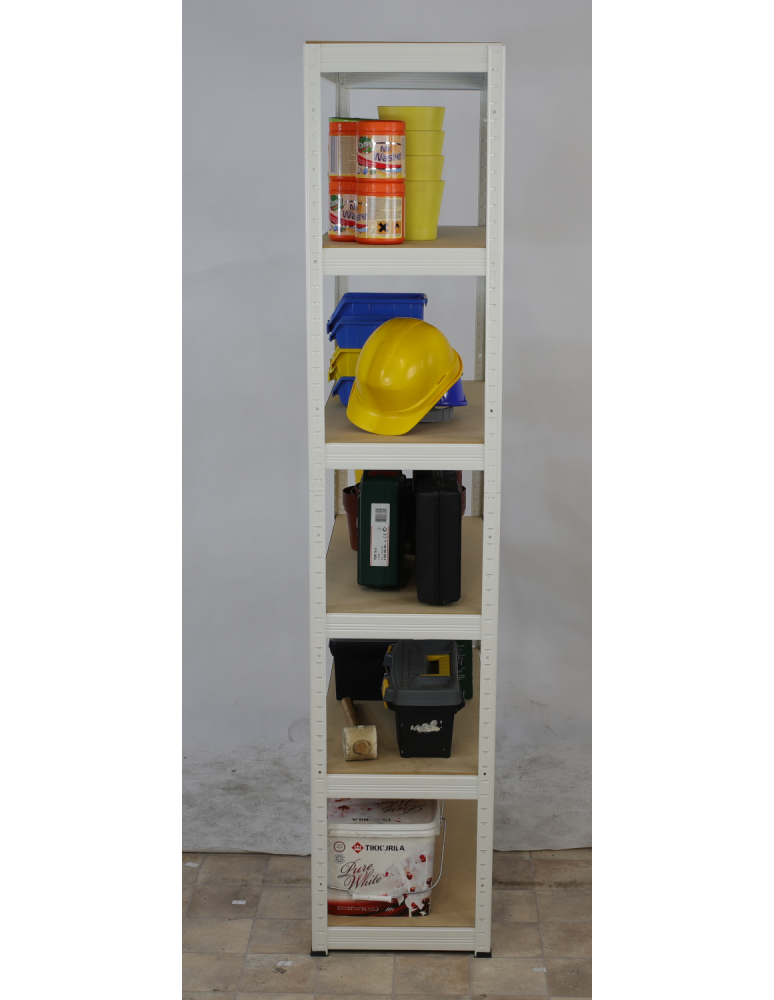 Regały z metalu kolorowe - Regał metalowy HELIOS 196x35x35cm 6Px175kg .:. - product b2b.wamar.biz 2