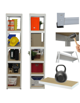 Regał metalowy HELIOS 196x50x50cm 6Px175kg .:.