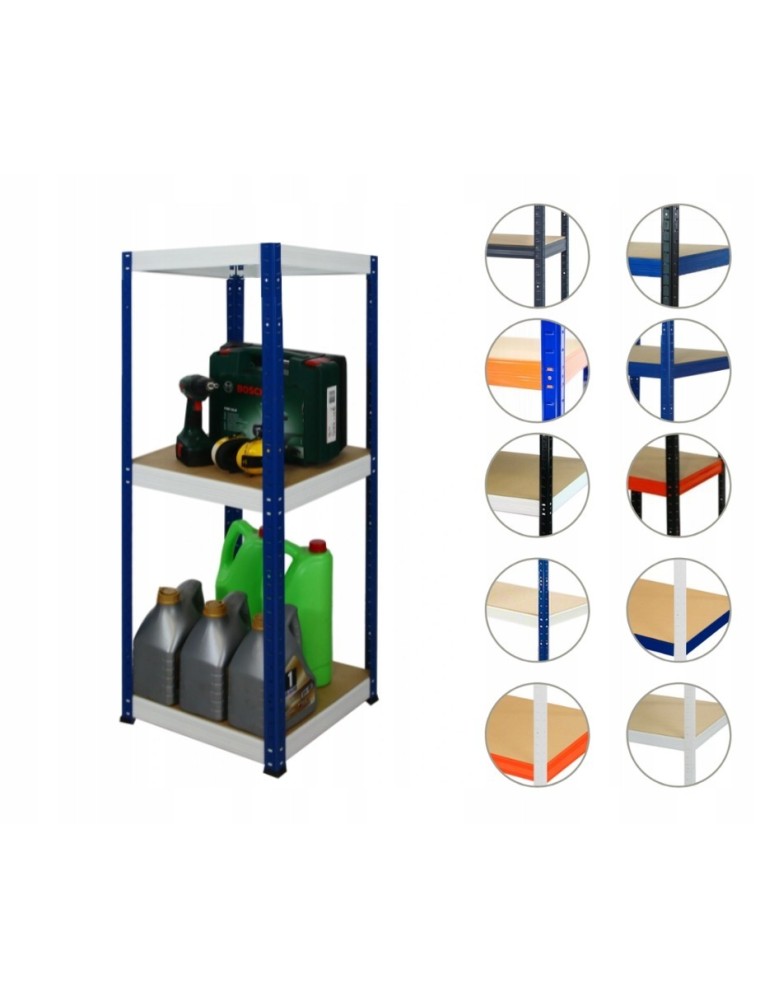 Magazynowe regały metalowe - Regał metalowy HELIOS HNW 90x035x35 3 półki - product b2b.wamar.biz 1