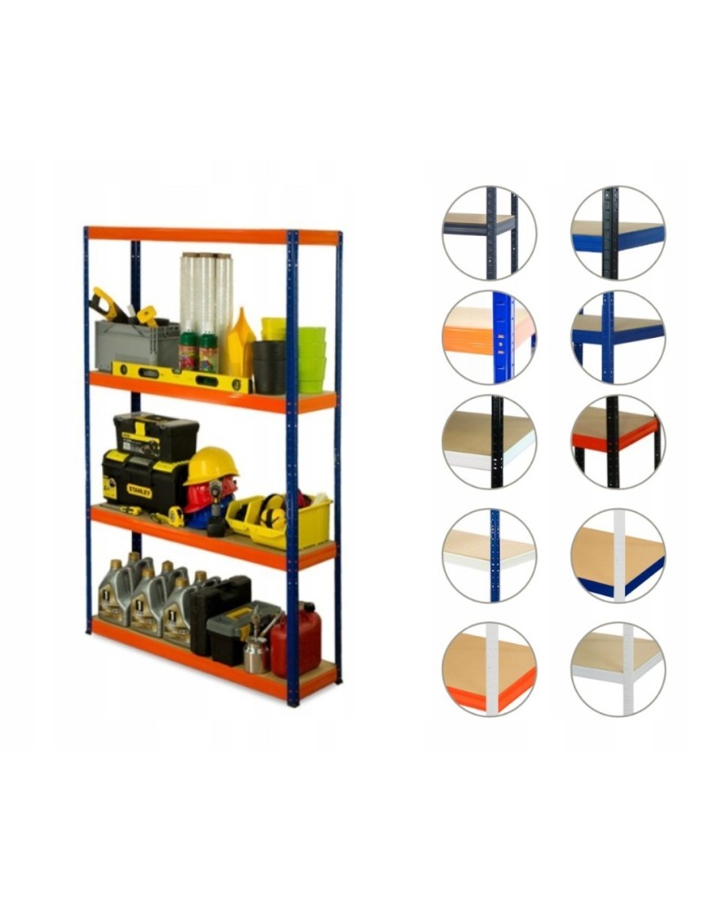 Magazynowe regały metalowe - Regał metalowy HELIOS HNO 180x150x60 4x175kg - product b2b.wamar.biz 1