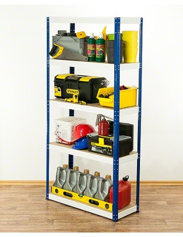 Regały - Regał Helios 196x110x30 cm 5 półek/350kg Niebiesko-Niebieski - product 7