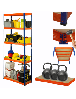 Regał metalowy HELIOS 196x100x30cm 5Px350kg .:.