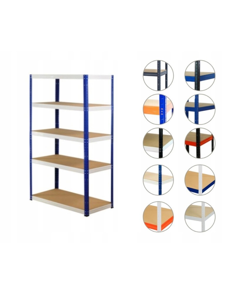 Magazynowe regały metalowe - Regał metalowy HELIOS HNW 196x150x45 5x275kg - product b2b.wamar.biz 1