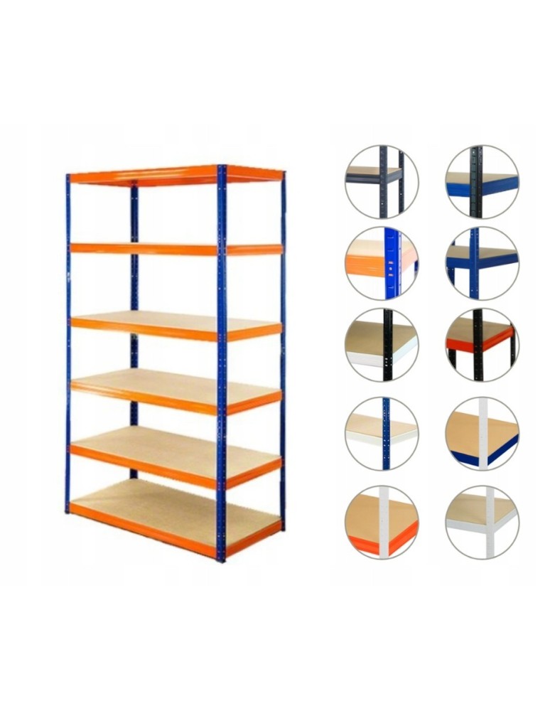 Magazynowe regały metalowe - Regał metalowy HELIOS HNO 180x150x35-6-175kg - product b2b.wamar.biz 1