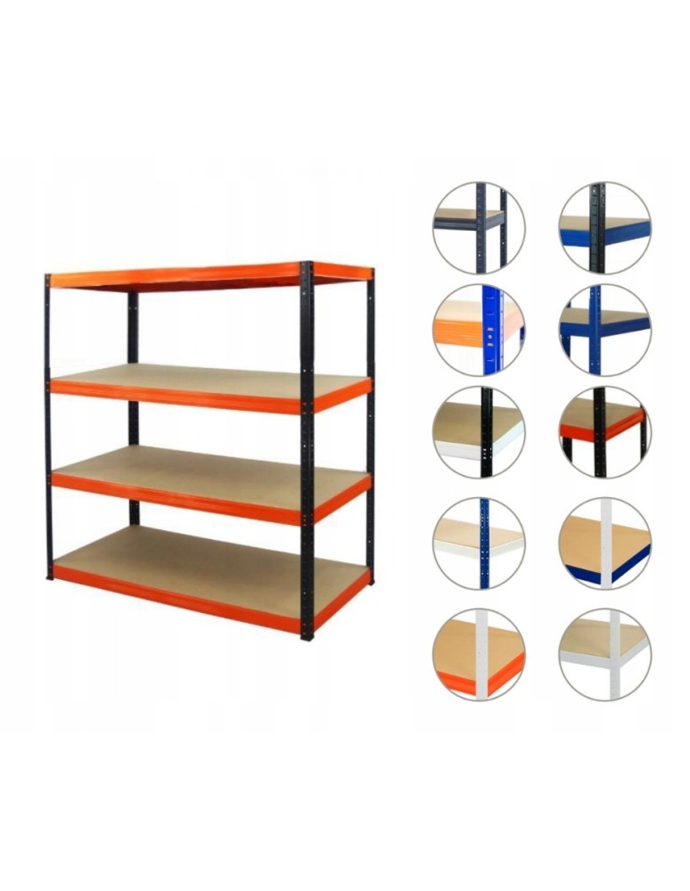 Magazynowe regały metalowe - Regał metalowy HELIOS HBO 180x150x30 4x275kg - product b2b.wamar.biz 1