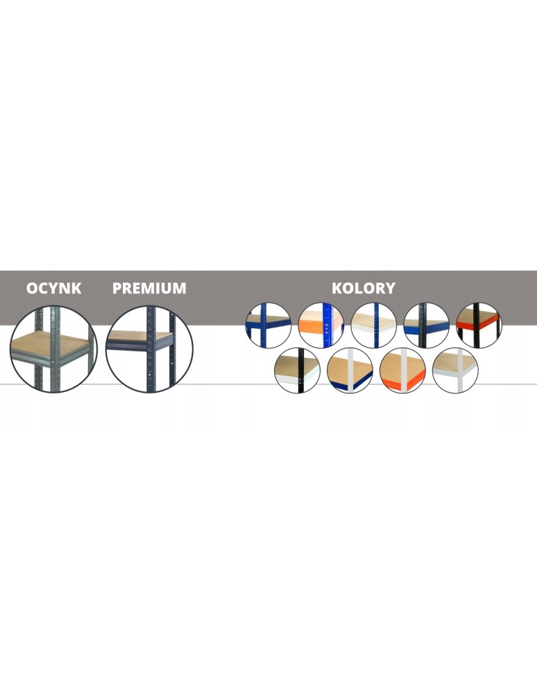 Magazynowe regały metalowe - Regał metalowy HELIOS HNW 90x120x35 3x175kg - product b2b.wamar.biz 53