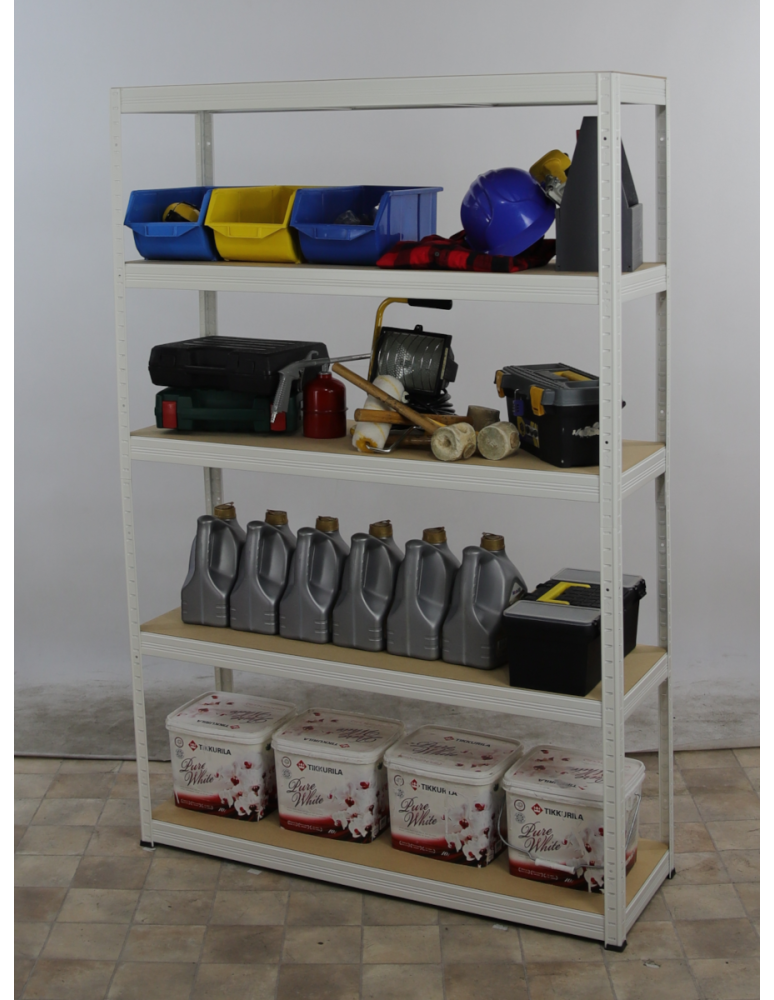 Regały z metalu kolorowe - Regał metalowy HELIOS 196x150x35cm 5Px275kg .:. - product b2b.wamar.biz 2