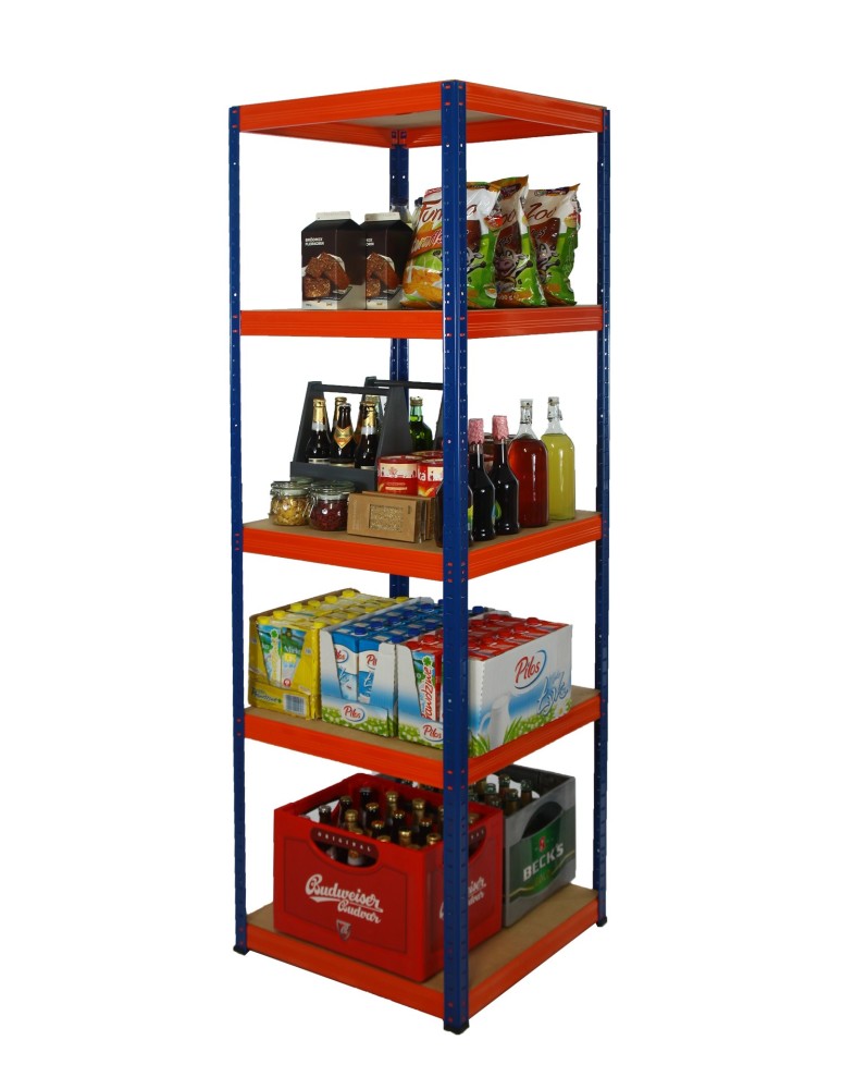 Regały z metalu kolorowe - Regał metalowy HELIOS 213x40x40cm 5Px175kg .:. - produkt b2b.wamar.biz 2