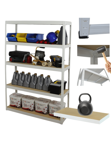 Regał metalowy HELIOS 196x180x30cm 5Px175kg .:.