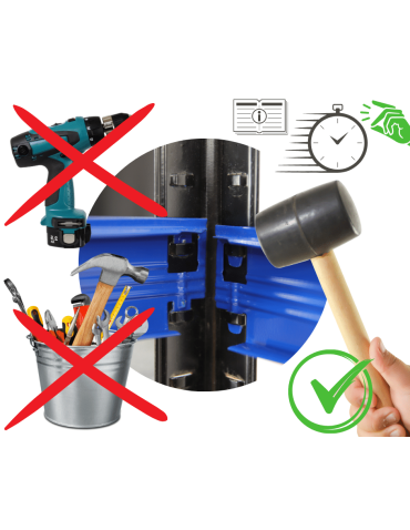 Regały z metalu kolorowe - Regał metalowy HELIOS 196x180x50cm 6Px175kg .:. - product 7