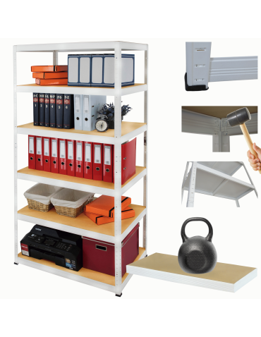 Regał metalowy HELIOS 213x75x40cm 6Px175kg .:.