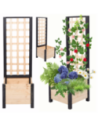 Drewniana pergola ogrodowa doniczka skrzynka na kwiaty 116x40x40 na nogach
