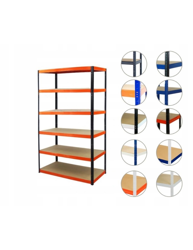 Magazynowe regały metalowe - Regał metalowy HELIOS HBO 213x180x60 6x275kg - product b2b.wamar.biz 1