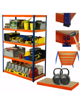 Regał metalowy HELIOS 213x180x30cm 5Px275kg .:.