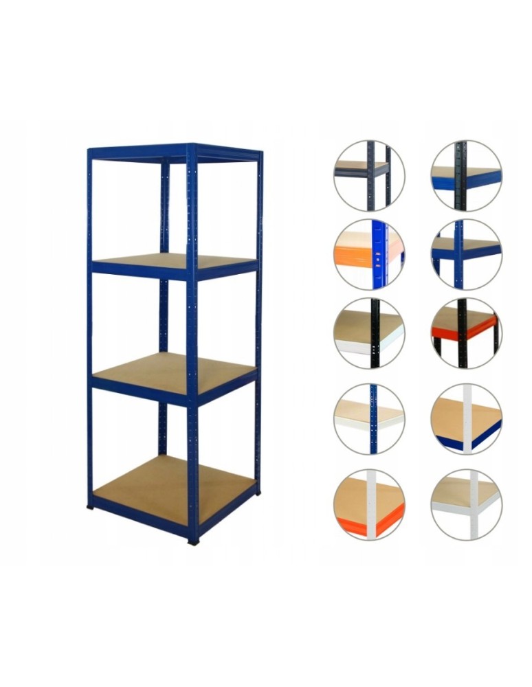 Magazynowe regały metalowe - Regał metalowy HELIOS HNN 196x050x50 4 półki - product b2b.wamar.biz 1