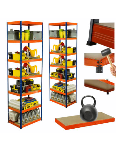 Regał metalowy HELIOS 270x45x45cm 7Px175kg .:.