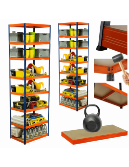 Regał metalowy HELIOS 270x75x30cm 8Px175kg .:.