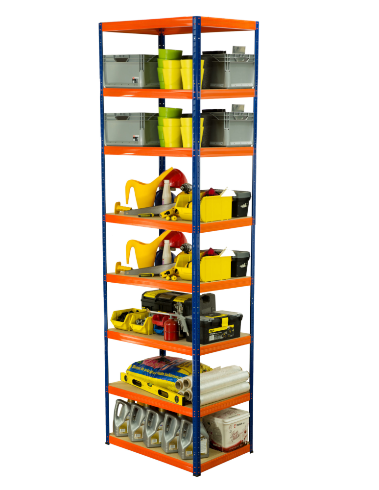 Regały z metalu kolorowe - Regał metalowy HELIOS 270x75x30cm 8Px350kg .:. - product b2b.wamar.biz 2