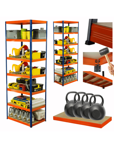 Regał metalowy HELIOS 270x75x40cm 7Px400kg .:.