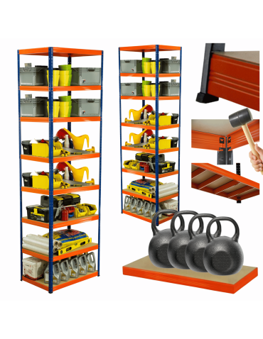 Regał metalowy HELIOS 270x75x45cm 8Px400kg .:.