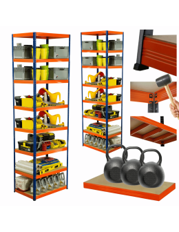 Regał metalowy HELIOS 270x90x45cm 8Px350kg .:.