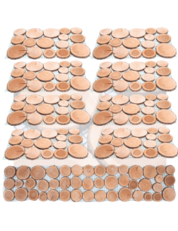 8xŚcieżka ogrodowa drewniana chodnik plastry drewna czeremcha ścieżki EKO