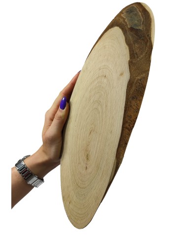 Plaster drewna CZEREMCHA eliptyczny dł.25-30cm drewniana taca ozdobna deska
