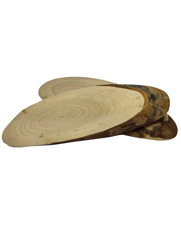 Plastry Drewna - Plaster drewna CZEREMCHA eliptyczny dł.25-30cm drewniana taca ozdobna deska - produkt 5